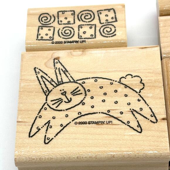 Stampin' Up! Funny Bunny Rubber Stamps Easter Rabbit Carrots Birthday Thanks - Picture 3 of 11